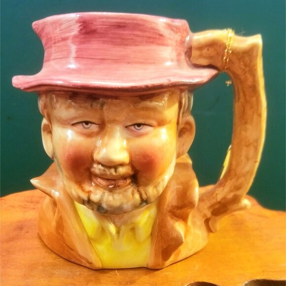 Vintage Magrou Artmark Old Man Toby Mugs 3.75" w/ Original Disney Parks Stickers - Picture 3 of 15